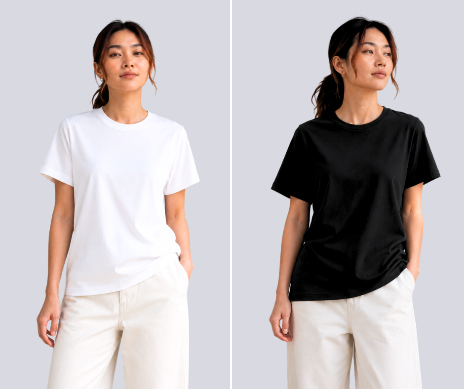 Women's Clean Tee, Antimicrobial Cotton Everyday T Shirt for Women, Soft Breathable Regular Fit Crew Neck Tee