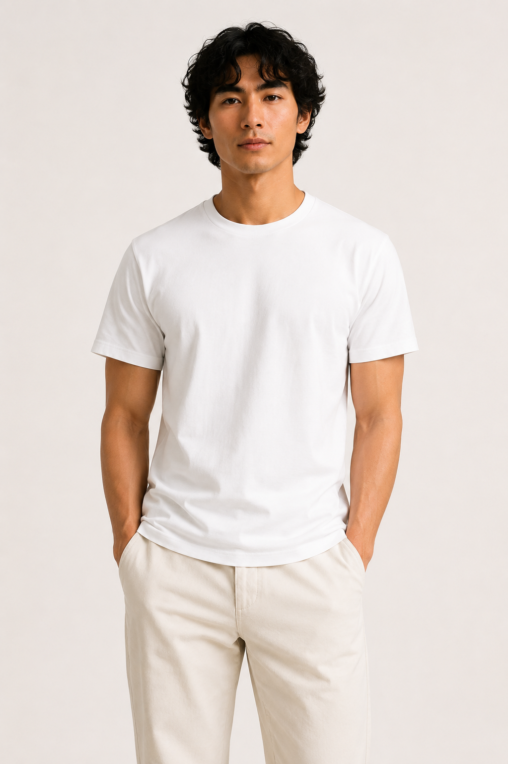 Men's Clean Tee, Antimicrobial 100% Cotton Everyday T Shirt for Men, Breathable Regular Fit Crew Neck Tee