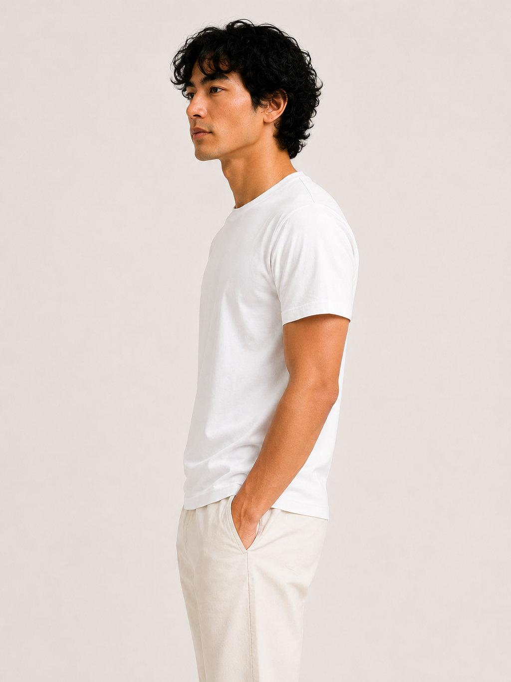 Men's Clean Tee, Antimicrobial 100% Cotton Everyday T Shirt for Men, Breathable Regular Fit Crew Neck Tee
